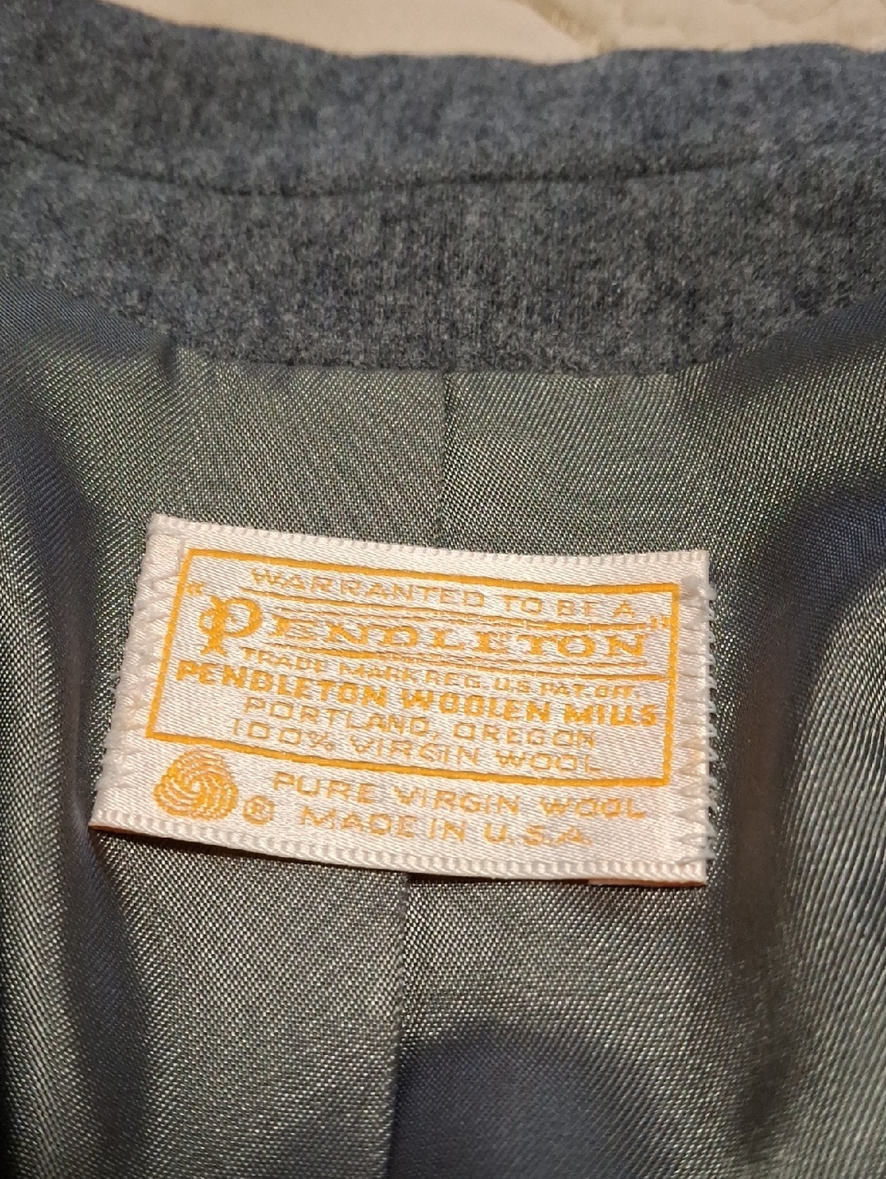 Vintage Pendleton Wool Blazer Size 10 Gray - Picture 5 of 5